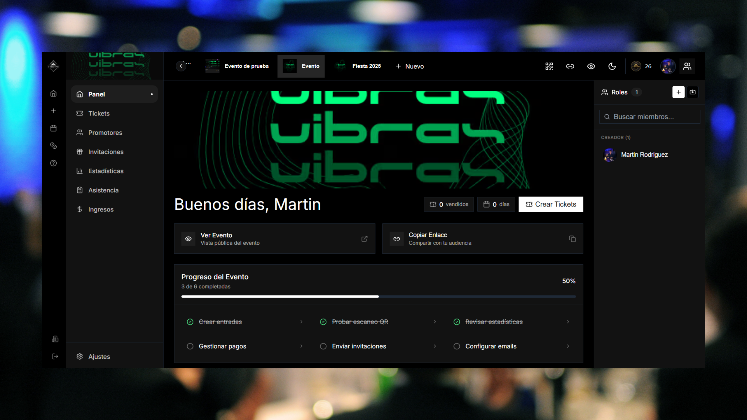 Configurá Tu Evento